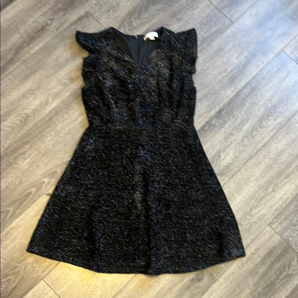 She + Sky Black A-Line Mini Dress V-Neck Sleeveless